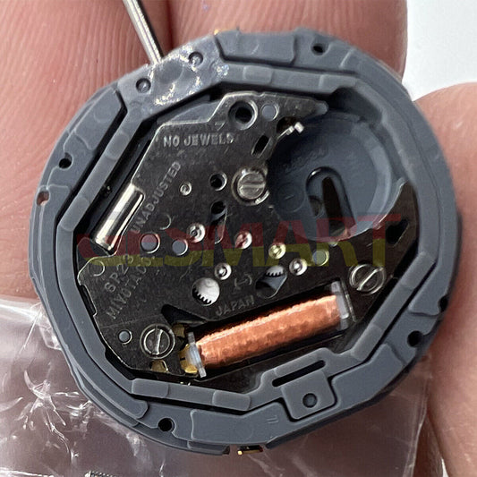 Miyota 6P23 quartz watch movement with 5 hands, reliable Japanese battery-powered mechanism for precision.