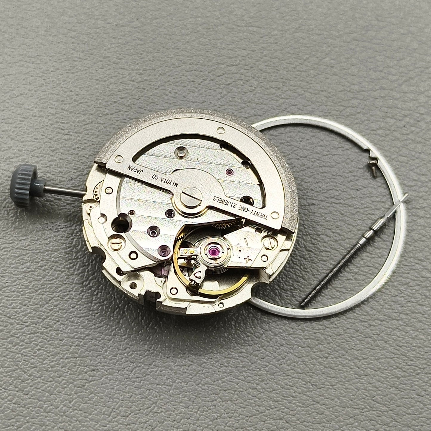 Japan Silver Hollow Miyota 8245 Automatic Mechanical Movement 2 Hands