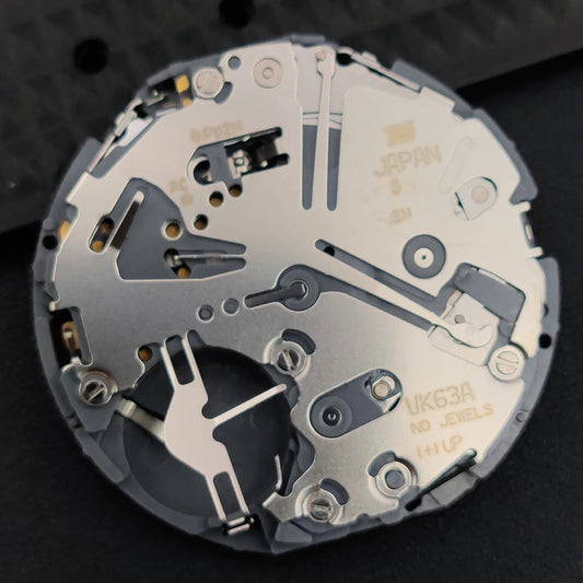 Original Japan Made VK63A Quartz Movement Black Disk Date At 6 Single Calendar Watch Part