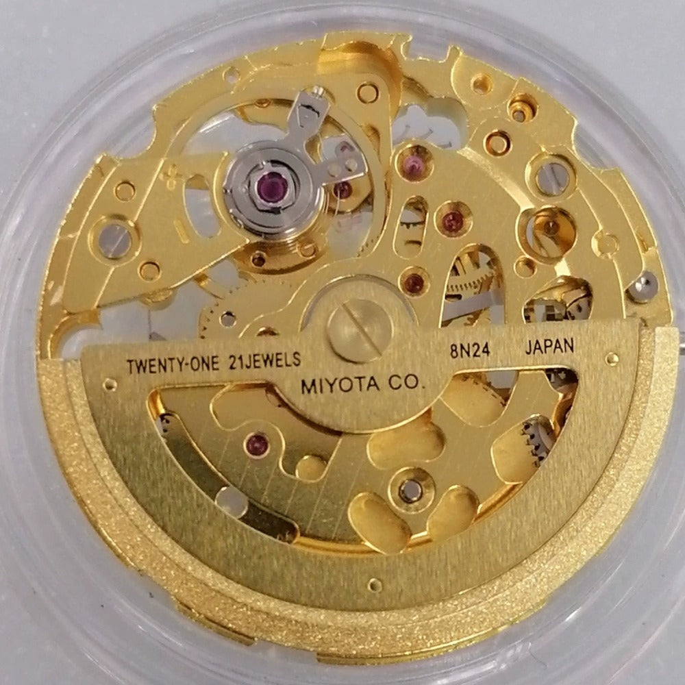 Japan Made Golden Miyota 8N24 Automatic Mechanical Movement Watch Part