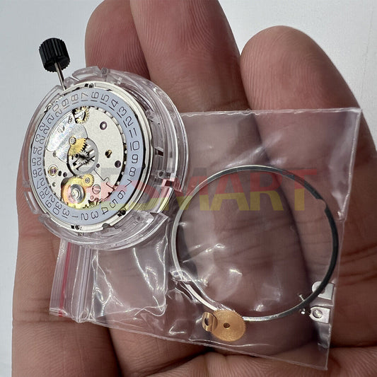 Seagull ST2130 automatic watch movement, silver plated clone for ETA 2824-2 replacement.
