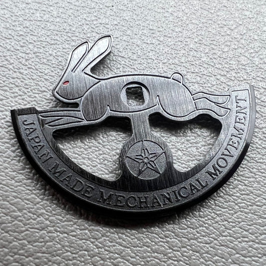 Black hollow rabbit rotor oscillating weight by Miyota for precise 8215 movement winding