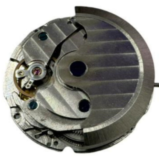 Seagull ST10 automatic watch movement with silver finish and single date display at 9 o'clock, China made.