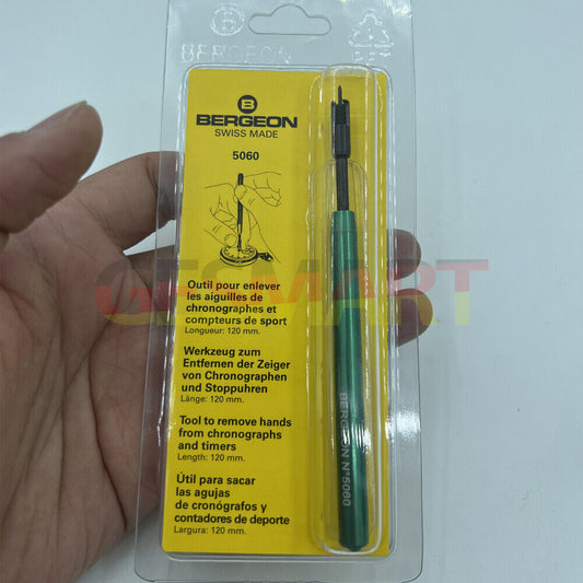 Bergeon 5060 hand remover tool for precise chronograph and timer maintenance, watchmaker's essential accessory