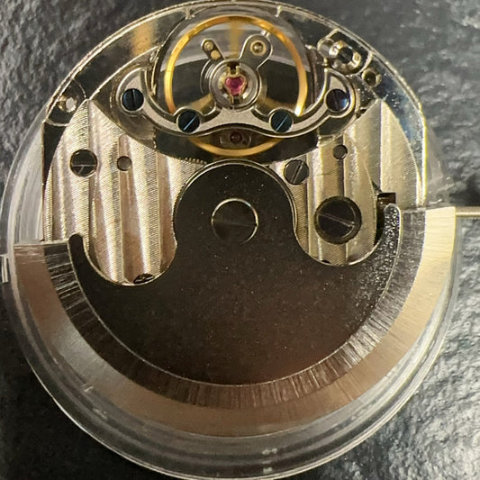 China Made automatic watch with mechanical movement, double zone dial, small seconds at 10 o'clock, precision timepiece.