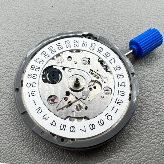 Seiko NH35 automatic watch movement displaying special font details with high accuracy craftsmanship.