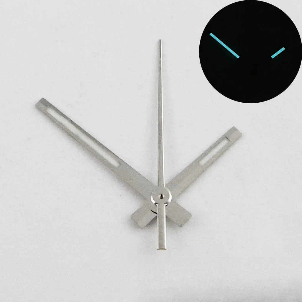 Silver Watch Hands Log NH35 Blue BGW9 Lume For NH34 NH35 NH36 NH38 NH70