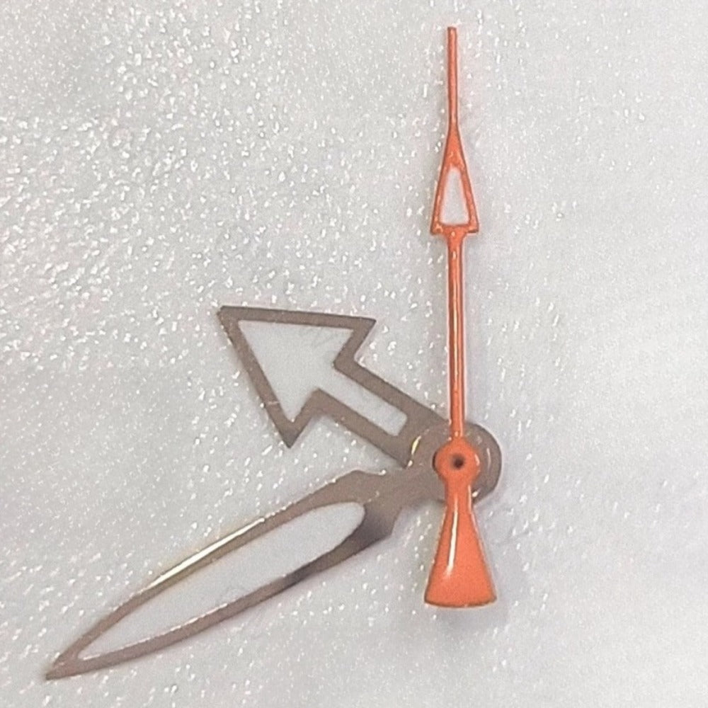 8X13X14mm Rose Golden Trim Orange Second Watch Hands For NH35 NH36