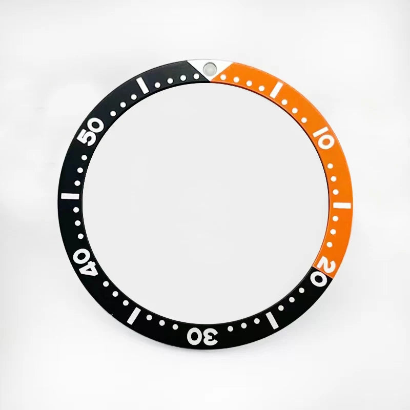 38 mm * 31,5 mm insert de lunette à anneau en aluminium plat avec perle lumineuse C3 pour Seiko SKX007 SKX009 Nouveaux accessoires de remplacement SRPD