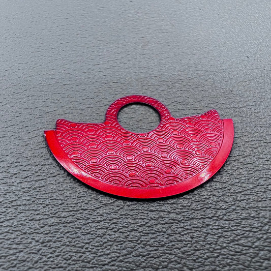 Red Wave Rotor Oscillating Weight Overlay for Movement NH35 NH36 7S26 4R35