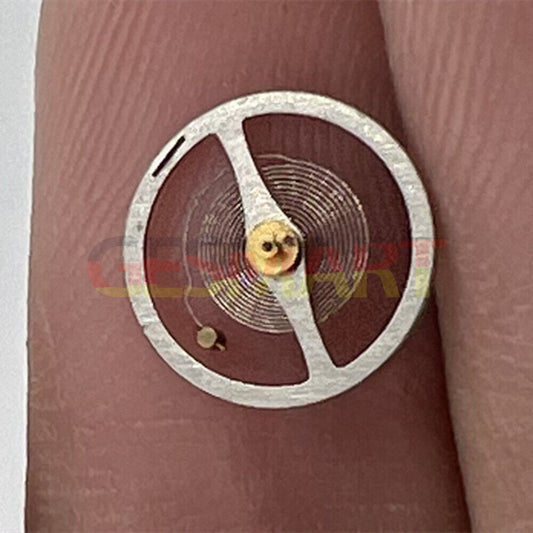 Asian Watch Part balance wheel with hairspring for Movement 7009, precise timekeeping component.