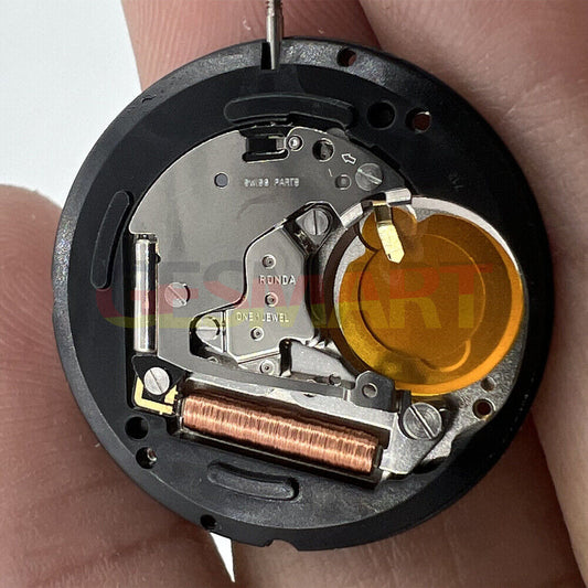Ronda 712 quartz watch movement with Swiss parts for precise timekeeping and durability.