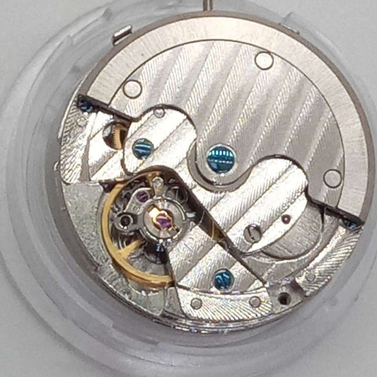 Chinese Seagull ST16 watch movement with 5 hands, small seconds at 3/9, date display at 6, mechanical design