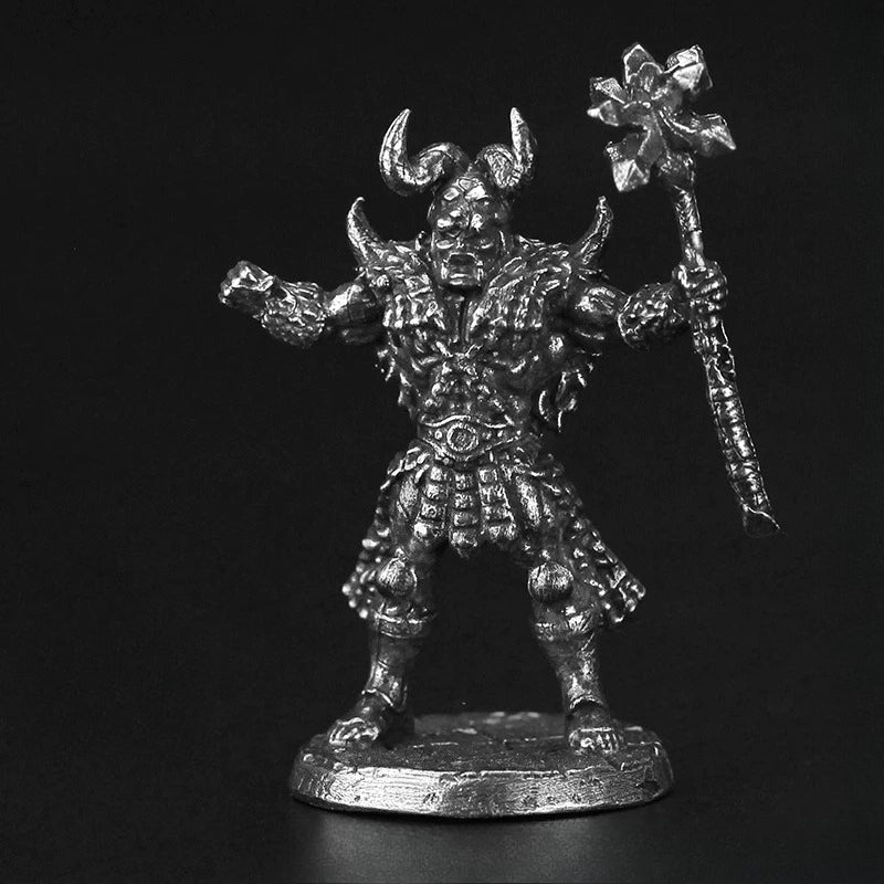 Cracked Berserker Copper Miniature Figurine White Bronze Fantasy Wargame 312-3