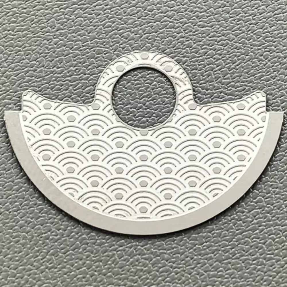 Silver Wave Rotor Oscillating Weight Overlay Fit for NH35 NH36 7S26 4R35