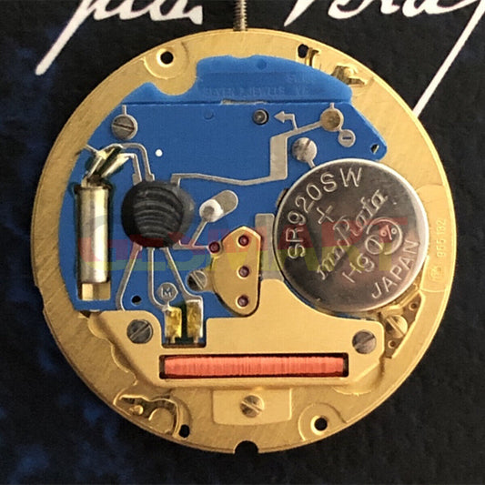 ETA 955.132 Swiss quartz watch movement with three hands, reliable for precise repairs and replacements.