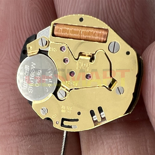 Ronda 1063 Swiss Made quartz watch movement with 3 hands for precise timekeeping in accessories