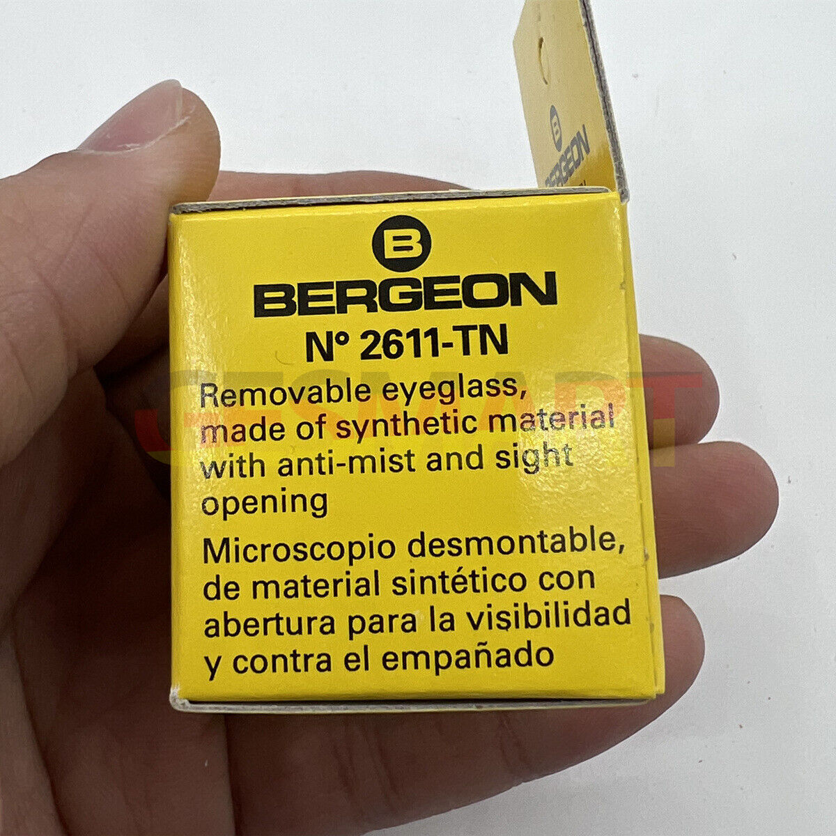 Bergeon 2611-TN-2 loupe with 5x magnification for detailed watch repair and inspection tasks.
