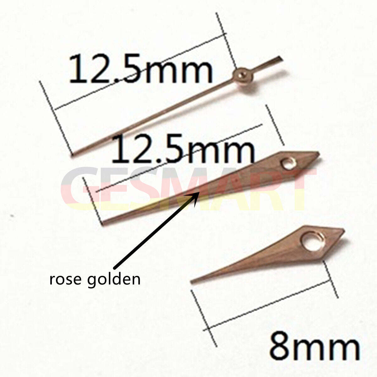 Aiguilles de montre 12,5 mm avec finition or rose pour Miyota 2315 2035 2036 2115 2305 2005