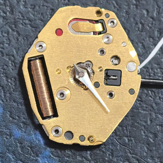 Japan Miyota 4T24 quartz watch movement with 2 hands, precise timekeeping for repair or assembly.
