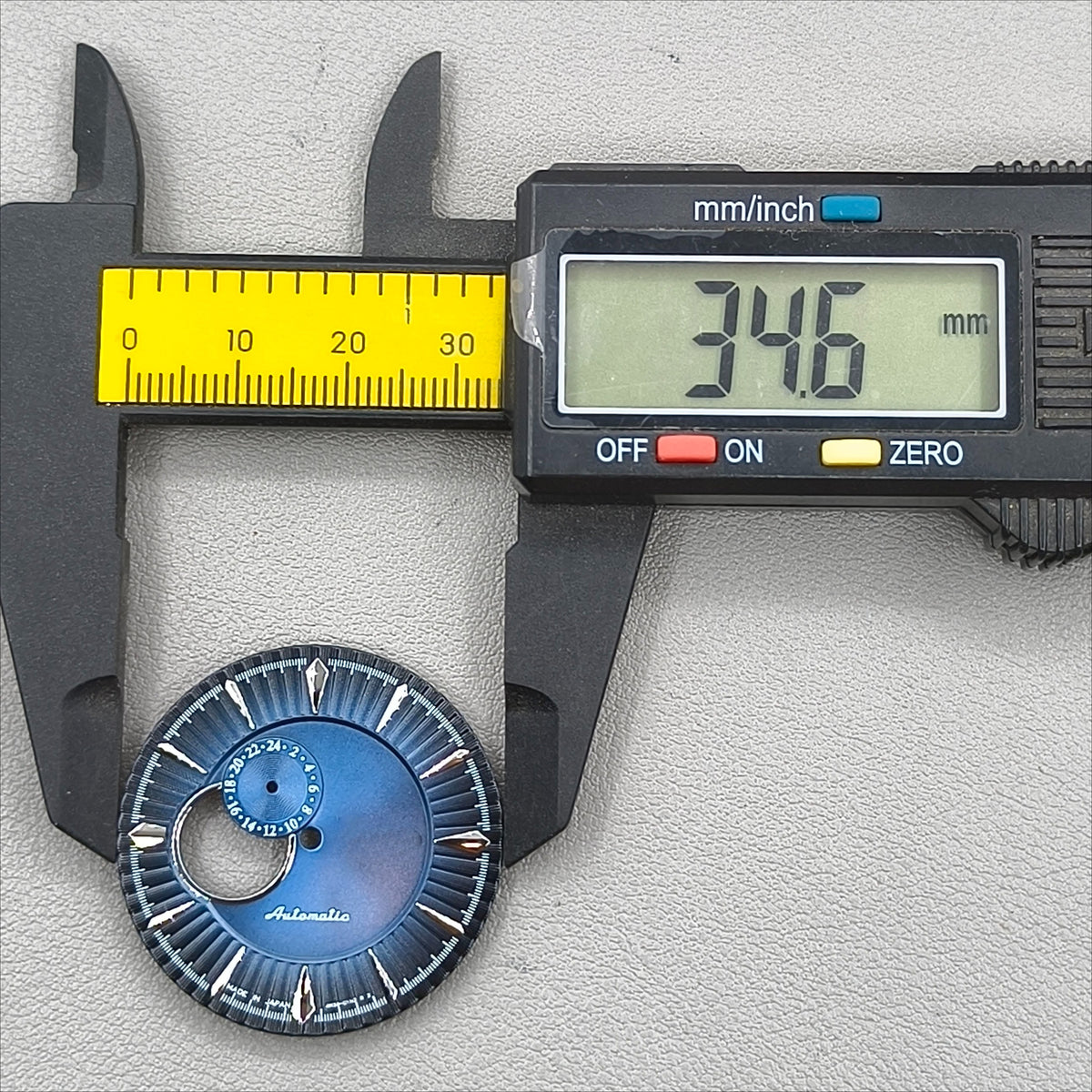 Modified 35mm Dark Blue Silver Nail Cocktail Diving Watch Dial for NH39 Movement