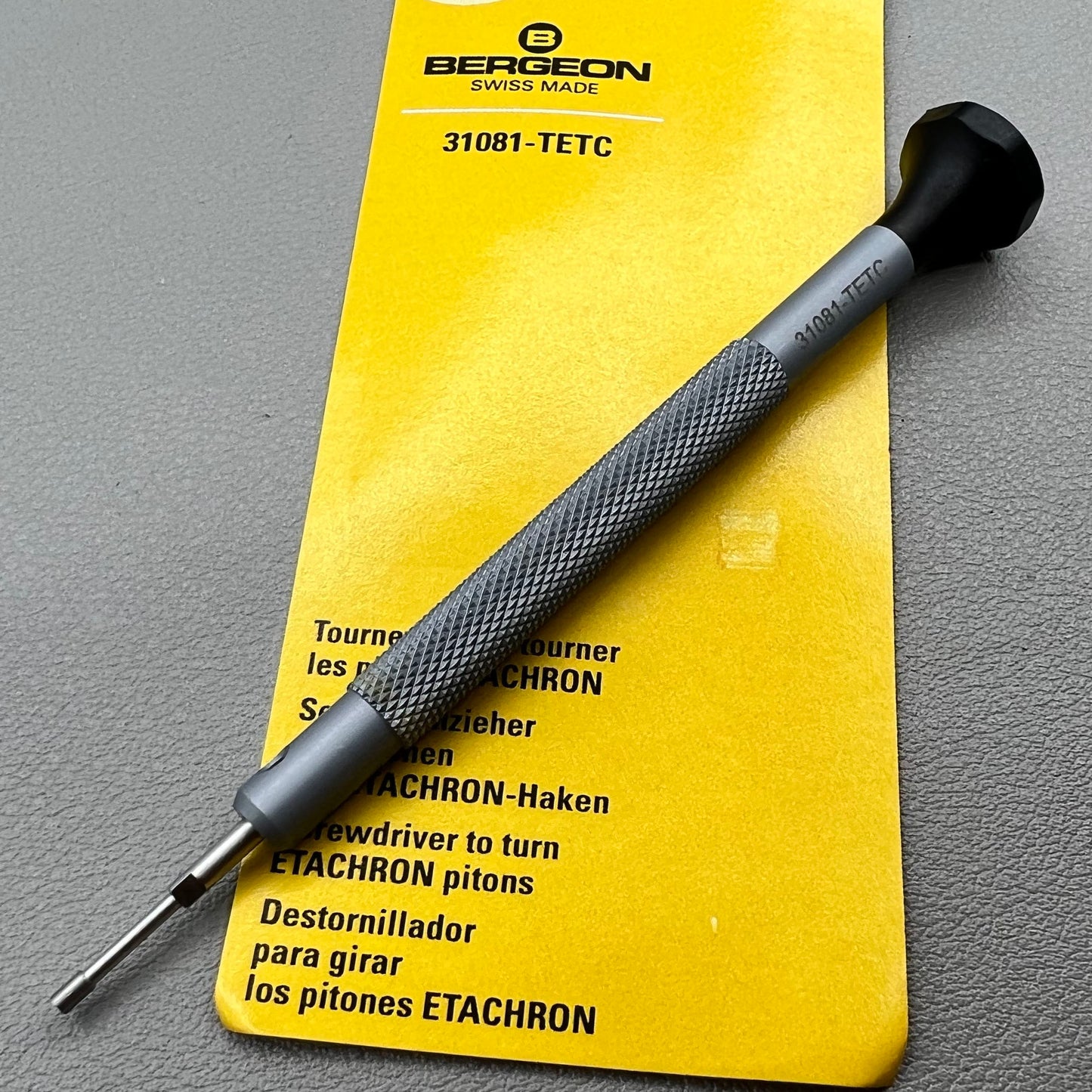 Swiss Bergeon 31081-TETC Screwdriver with Blade To Turn ETACHRON Pitons