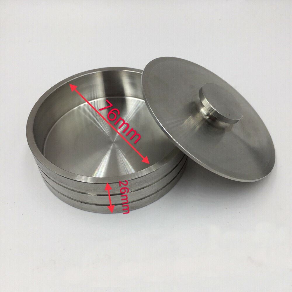 Stainless Steel Watch Oil Benzine Cup 76mm with Anti-Leak Cover, precision tool for watchmakers.