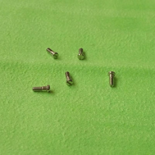 No. 4023-A stainless steel slotted head watch back case screw, durable, available in 12 sizes for precise fitting.