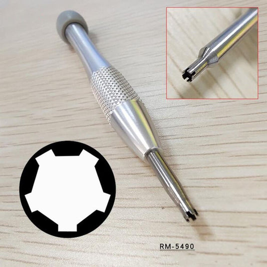 Precision Richard Mille watch screwdriver for strap, bezel, and movement adjustments.