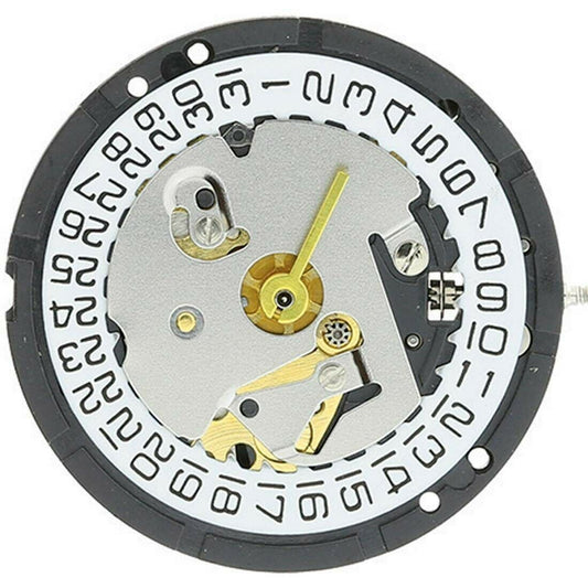 ISA 338 quartz watch movement with 3 hands, ideal replacement part for precise repairs