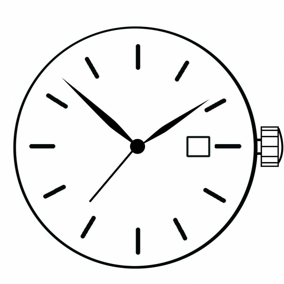 ISA 338 quartz watch movement with three hands, perfect for accurate watch repairs and replacements.