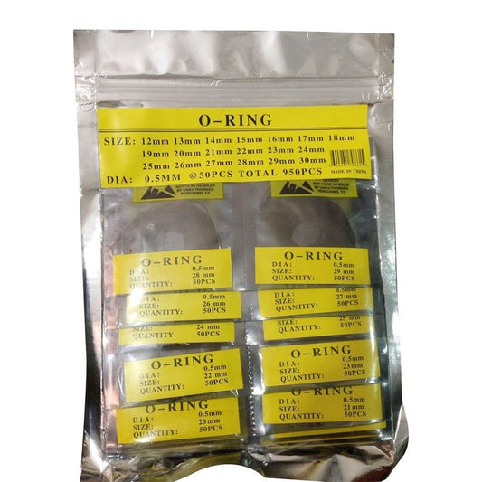 Waterproof rubber O-ring seal gasket 0.5-0.9mm thickness for watch back case, durable and secure fit.