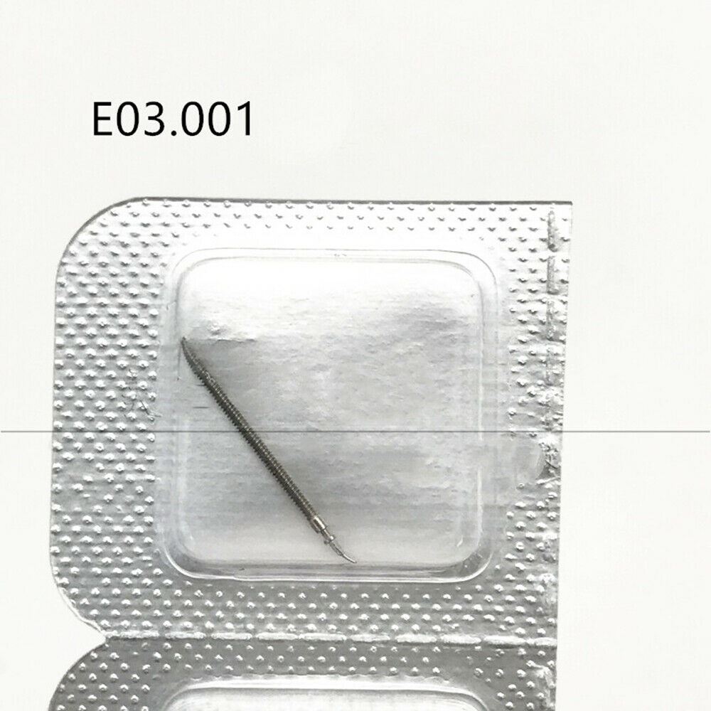Tiges de remontoir de montre neuves et originales, fabriquées en Suisse, pour mouvement <tc>ETA</tc> E03.001