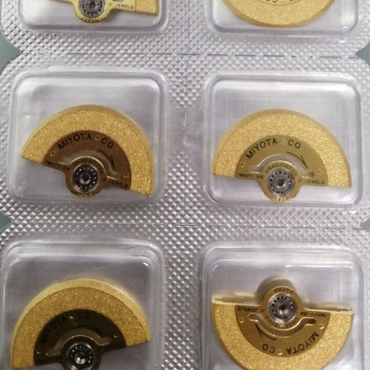 Miyota 6T51 movement watch rotor part, precision oscillating weight for repair and replacement.