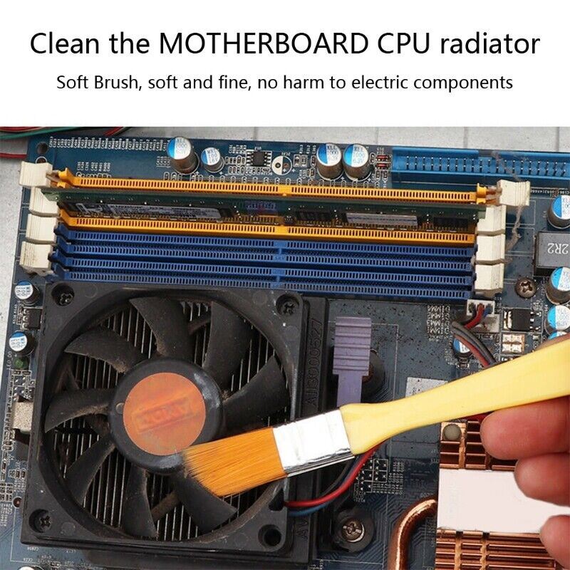 Set of 10 anti-static brushes by CleanTech for efficient keyboard and electronics dust removal.