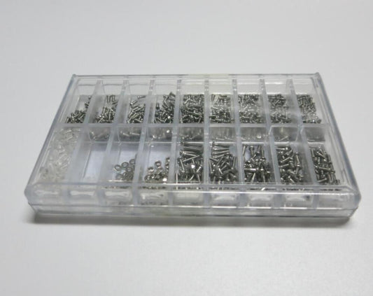 Assorted screws and nuts set for watch, eyeglass, and sunglass repair, 1000PCS kit