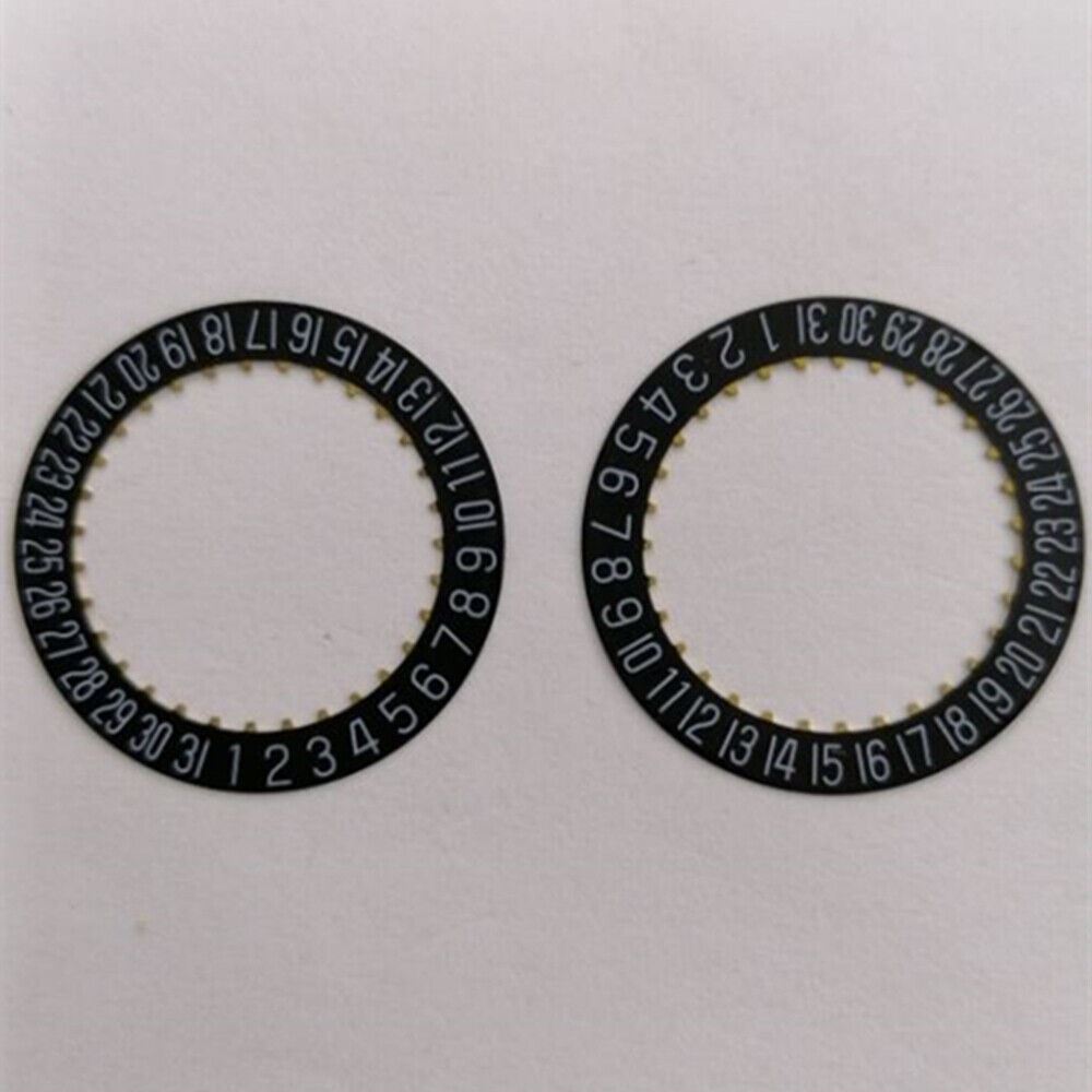 Disque de date générique noir Date@3/6 pour mouvement <tc>ETA</tc>2824-2 2892
