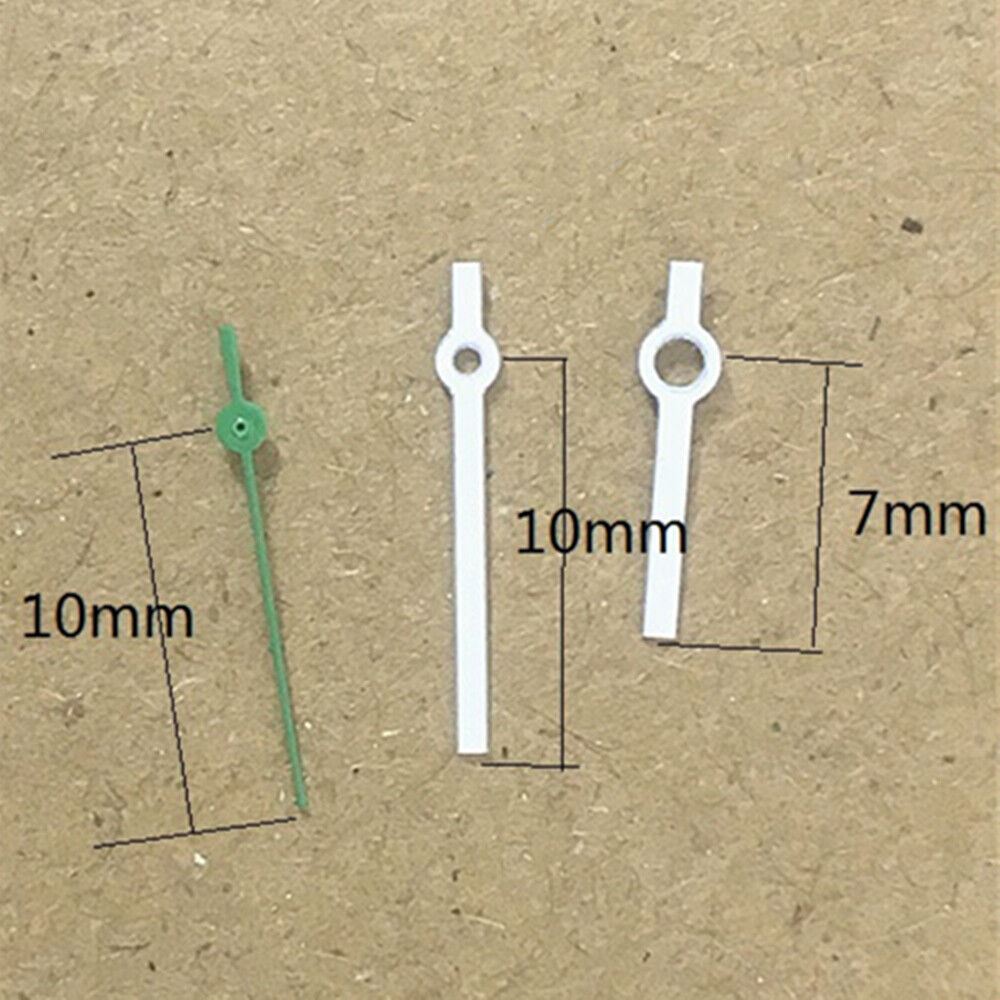 10mm Green Second Hand Watch Hands for Miyota 7T35 Quartz Movement