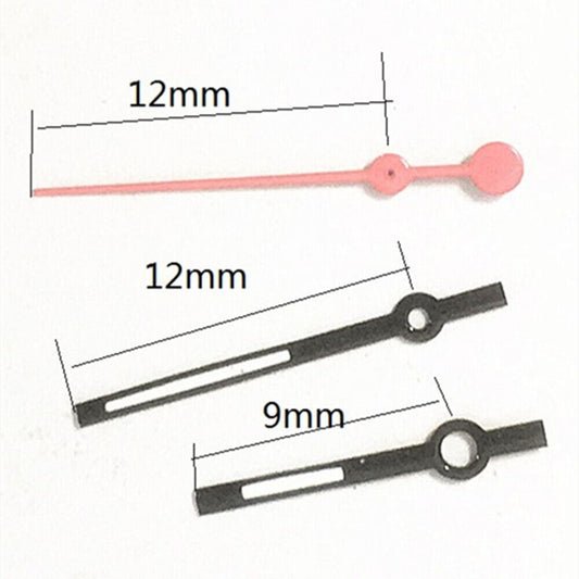 12mm light pink second hand for Miyota 7T35 quartz watch movement, precise and stylish accessory.