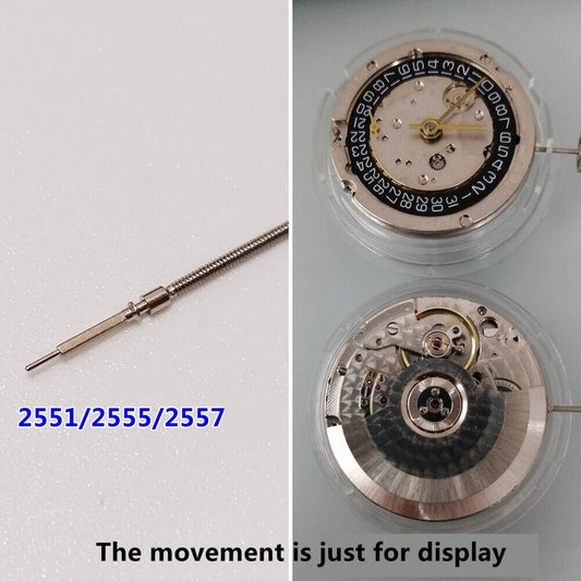 Set of 5 replacement watch winding stems for TY2555/2551/2557 movements, compatible with various watch brands.
