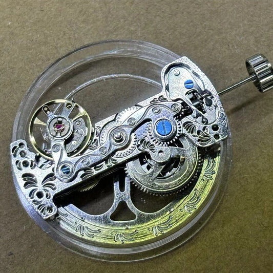 China Made Bar Shape Bare Balance Wheel showcasing precise automatic mechanical watch movement.