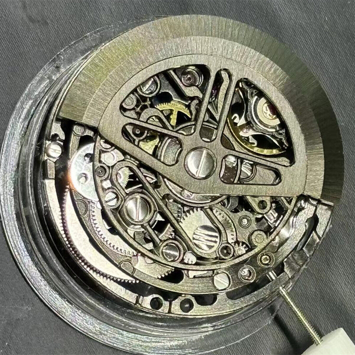 Hangzhou Black Hollow 75DOA automatic watch featuring mechanical movement and small seconds at 7 o'clock.