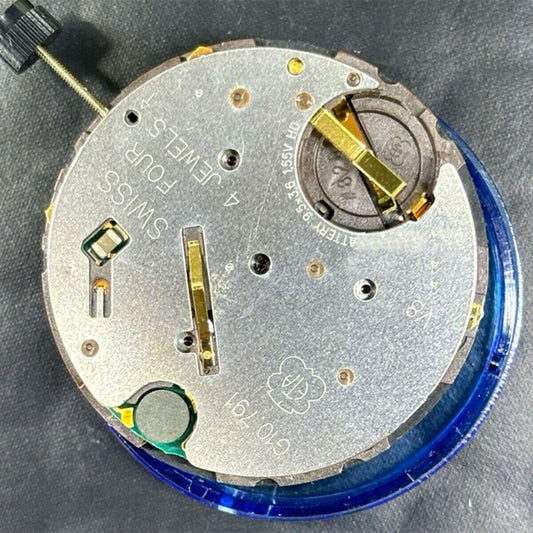 Swiss Made ETA G10.791 multifunctional quartz watch movement for precise timekeeping and durability.