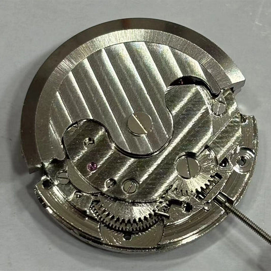 China Made 2 Hands Automatic Mechanical Watch with Bare Balance Wheel at 6 o'clock, precise movement display.