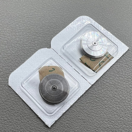 Complete barrel with mainspring for ETA 2892 watch movement, high precision replacement part.