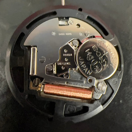 Swiss Made Ronda 515 quartz movement with black disk high cannon 3 date at 3 by HCP3