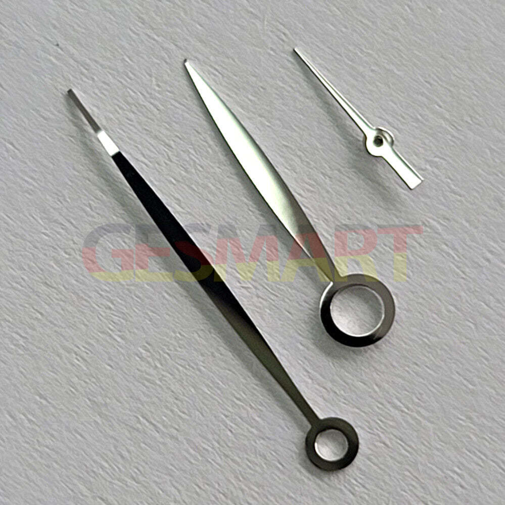 Blue and silver NO Lume watch hands for ST3600/ST3620 ETA6497/6498 vintage movement repair.