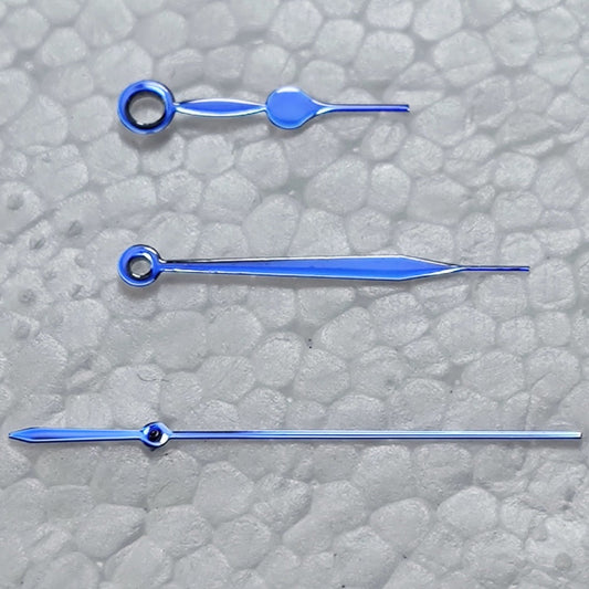 High Cannon Blue Painted Watch Hands for Shanghai LB05 Movement, precise and stylish accessory.