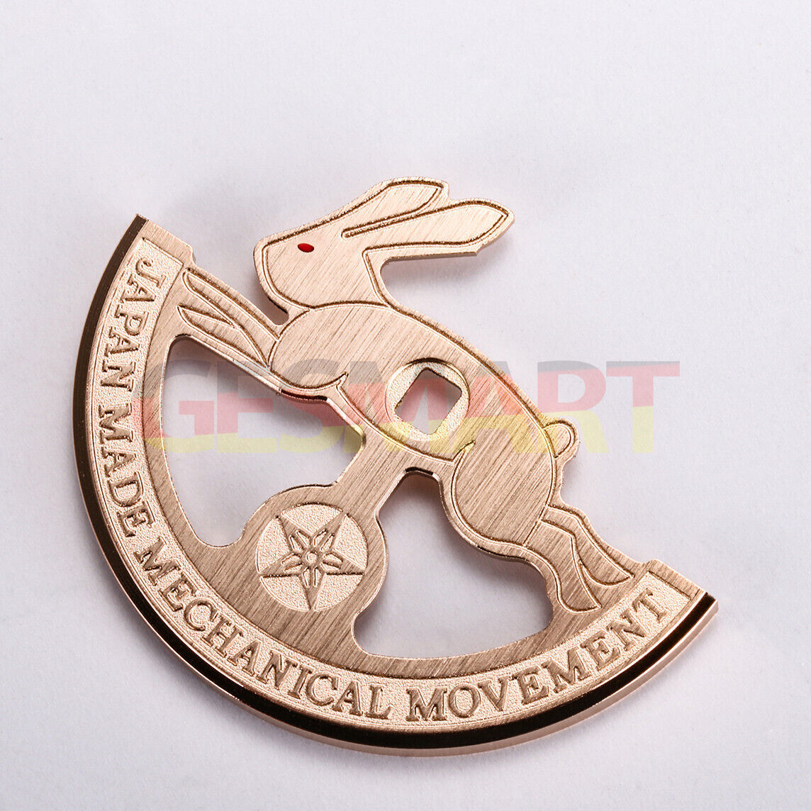 Rose gold hollow rabbit rotor oscillating weight for Miyota 8215, watch movement upgrade accessory.
