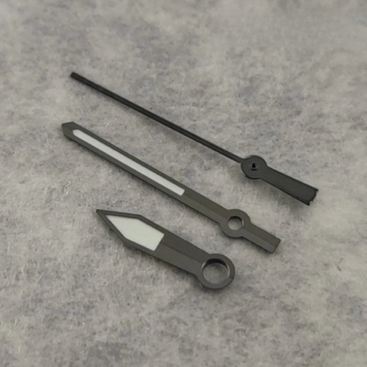 Gun Metal Gray Watch Hands C3 Luminous for NH35 NH36 4R36 7S26 7009 Movement